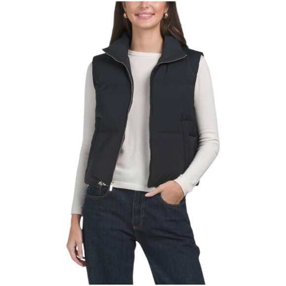 THEORY Crop Puffer Vest - Picture 1 of 2